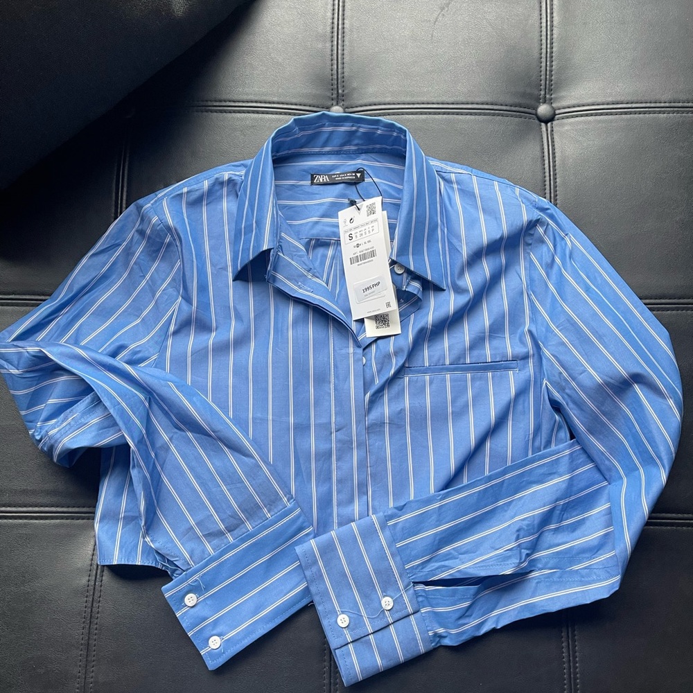 NWT Zara crop shirt